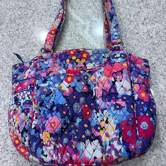 Vera Bradley Floral Glenna Satchel - Picture 1 of 4
